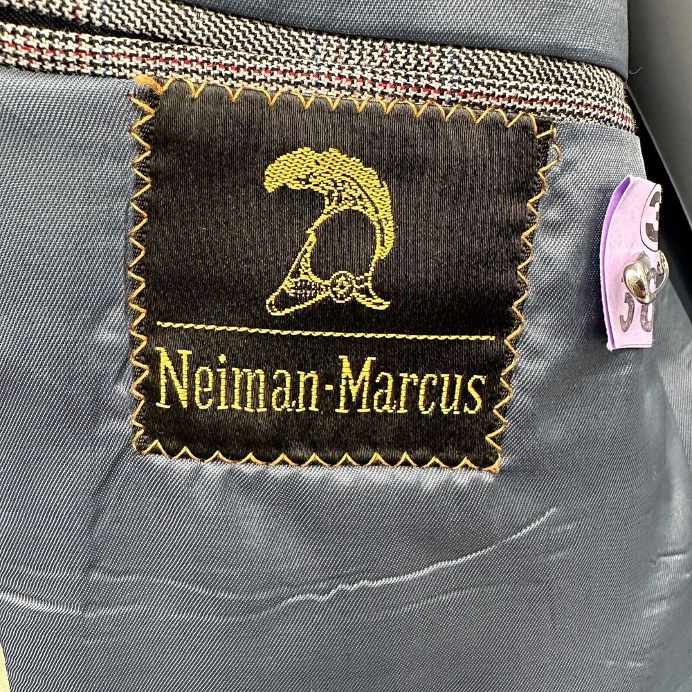 Vintage 70s Neiman Marcus Blazer Vest Mens Size 46 Extra Long Glenurquhart Check - Picture 15 of 16